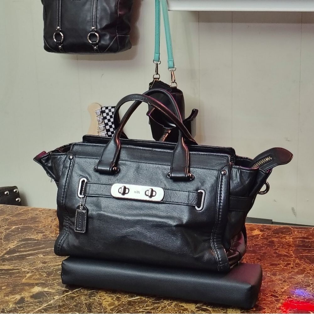Coach Bleeker Legacy Black Leather Travel Satchel — Authentic, Glove-Tanned, Rar